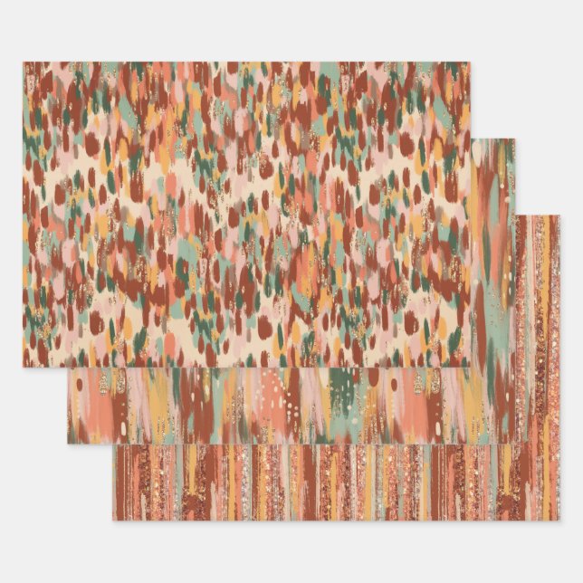 Feuille De Papier Cadeau Motif citrouille Spice (Lot)