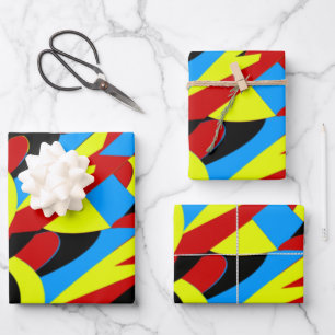 Feuille De Papier Cadeau Motif coloré Abstrait