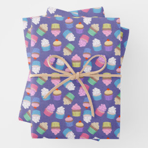 Feuille De Papier Cadeau Motif Cupcakes