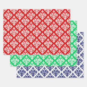 Feuille De Papier Cadeau Motif Damassé #3 DIY & Couleurs de Fond
