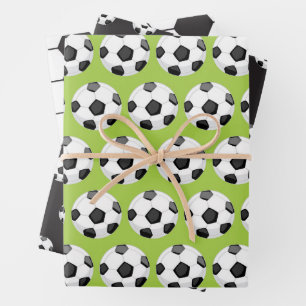 Feuille De Papier Cadeau Motif de balle de football