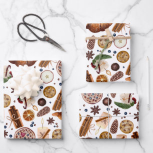 Feuille De Papier Cadeau Motif de biscuits de Noël Hygge