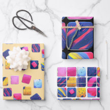 Motif de blocs colorés Abstraits