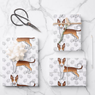 Feuille De Papier Cadeau Motif de chiens de chiens de chiens de chiens de r