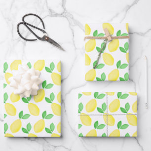 Feuille De Papier Cadeau Motif de citron vert