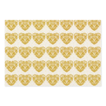 Motif de cœur décoratif doré moutarde rustique