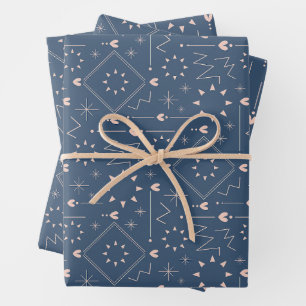 Feuille De Papier Cadeau Motif de cœur magique