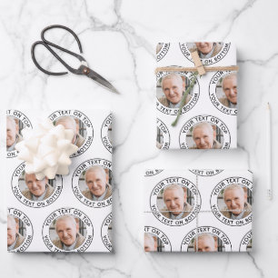 Feuille De Papier Cadeau Motif de couleurs de texte personnalisé minimalist