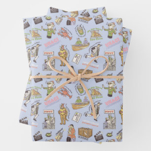 Feuille De Papier Cadeau Motif de dessin animé coloré FRIENDS™