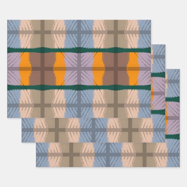 Feuille De Papier Cadeau Motif de détection miroir empilable (Lot)