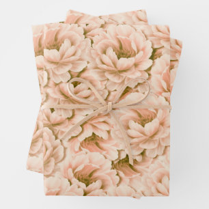 Feuille De Papier Cadeau Motif de fleurs d'aquarelle moderne