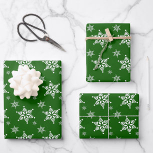 Feuille De Papier Cadeau Motif de flocon de neige, Flakes blancs, Neige, Ve