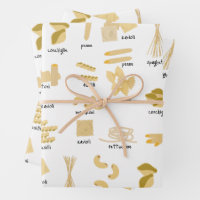 Motif de formes et noms de pâtes italiennes