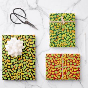 Feuille De Papier Cadeau Motif de fruits