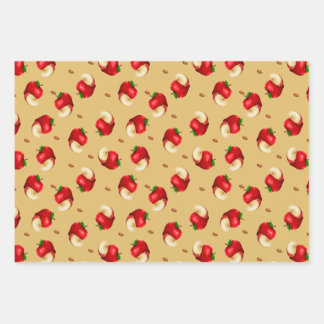 Feuille De Papier Cadeau Motif de fruits à pomme