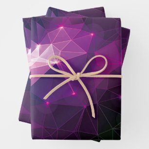 Feuille De Papier Cadeau Motif de galaxie violette