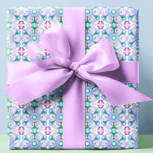 Feuille De Papier Cadeau Motif de golf rose floral pour femmes