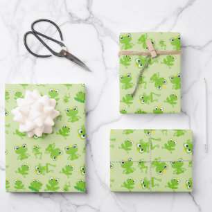 Feuille De Papier Cadeau Motif de grenouille, Grenouilles mignonnes, Grenou