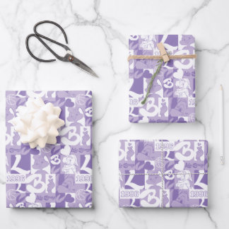 Feuille De Papier Cadeau Motif de grille Lola '96