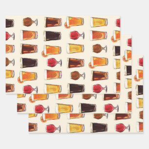 Feuille De Papier Cadeau Motif de la bière Cool