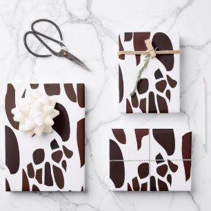 Feuille De Papier Cadeau Motif de la peau de girafe