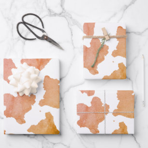 Feuille De Papier Cadeau Motif de la peau de vache aquarelle