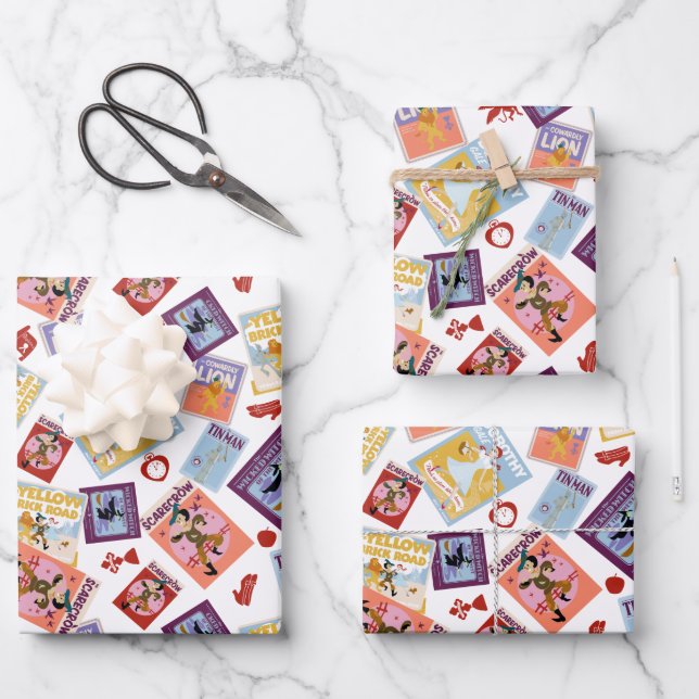 Feuille De Papier Cadeau Motif de lancer avec impression de personnage du M (Recto)