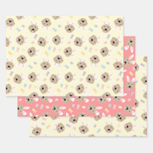 Feuille De Papier Cadeau Motif de l'épreuve de Pâques Bunny