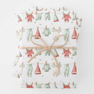 Feuille De Papier Cadeau Motif de lessive de lutin 