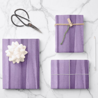 Feuille De Papier Cadeau Motif de lignes d'aquarelle violet