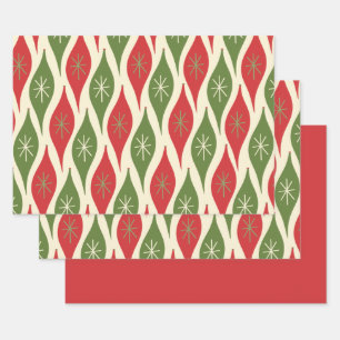 Feuille De Papier Cadeau Motif de l'ornement moderne du milieu du siècle R