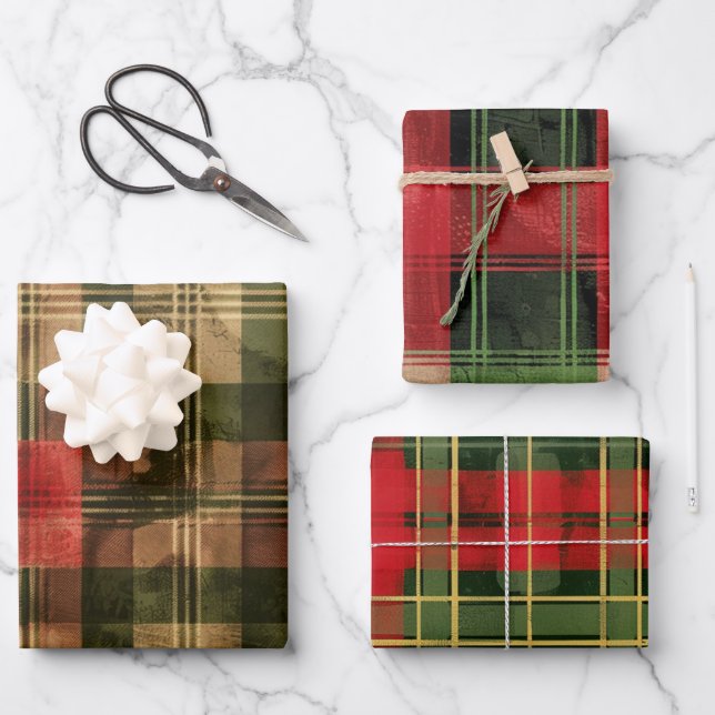 Feuille De Papier Cadeau Motif de Noël (Recto)