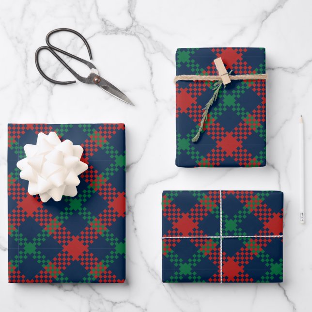 Feuille De Papier Cadeau Motif de Noël 104 (Recto)