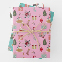 Motif de Noël festif avec cadeaux et ornements