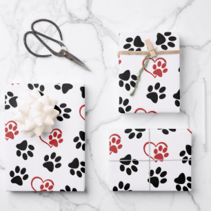Feuille De Papier Cadeau Motif De Pâtes, Pâtes Noires, Pâtes Rouges, Coeurs