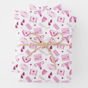 Feuille De Papier Cadeau Motif de périodes