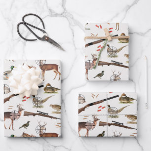 Feuille De Papier Cadeau Motif de plein air pour la chasse
