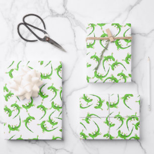 Feuille De Papier Cadeau Motif de reptile Gecko Lizard