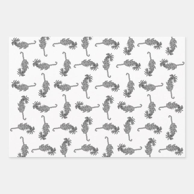 Feuille De Papier Cadeau motif de reptiles Aliens (Devant)