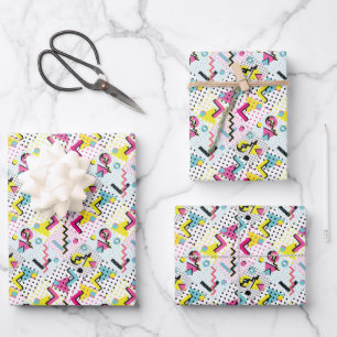 Feuille De Papier Cadeau Motif de style postmoderne Memphis