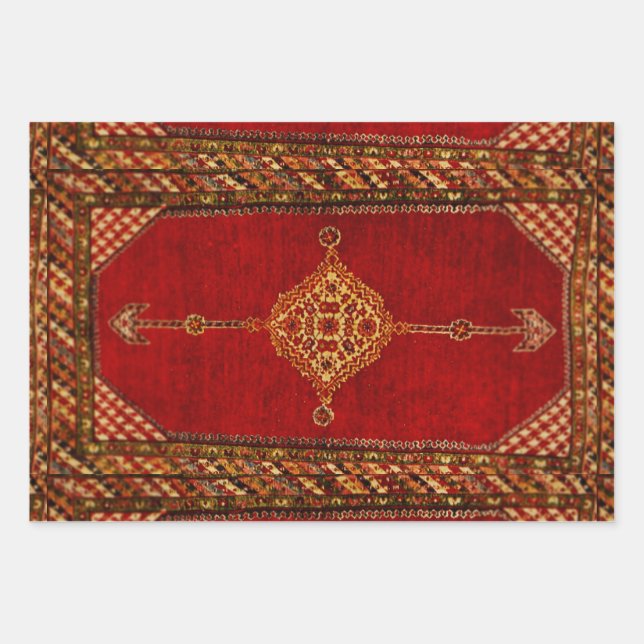 Feuille De Papier Cadeau Motif de tapis persan (Devant)
