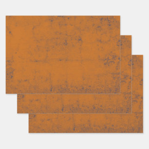 Feuille De Papier Cadeau Motif de texture orange rouille vintage