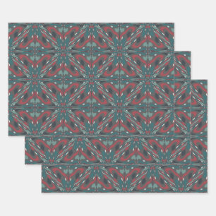 Feuille De Papier Cadeau Motif des couleurs du sud-ouest des tribus autocht