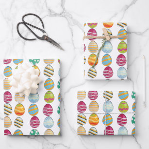 Feuille De Papier Cadeau Motif des oeufs de Pâques