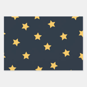 Feuille De Papier Cadeau Motif d'étoiles