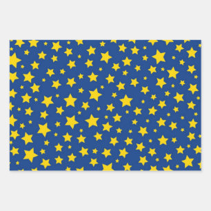 Feuille De Papier Cadeau Motif d'étoiles