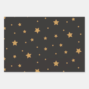 Feuille De Papier Cadeau Motif d'étoiles