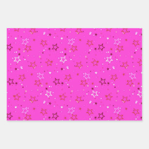 Feuille De Papier Cadeau Motif d'étoiles