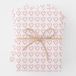 Feuille De Papier Cadeau Motif dooddle du coeur