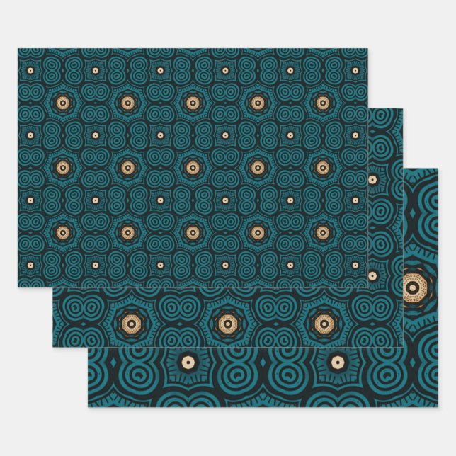 Feuille De Papier Cadeau Motif d'origine africaine no 5 (Lot)